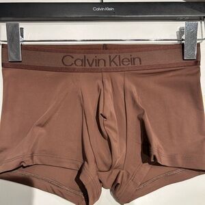 Calvin Klein Microfiber low rise  Trunk - stretch bronze/dark brown new